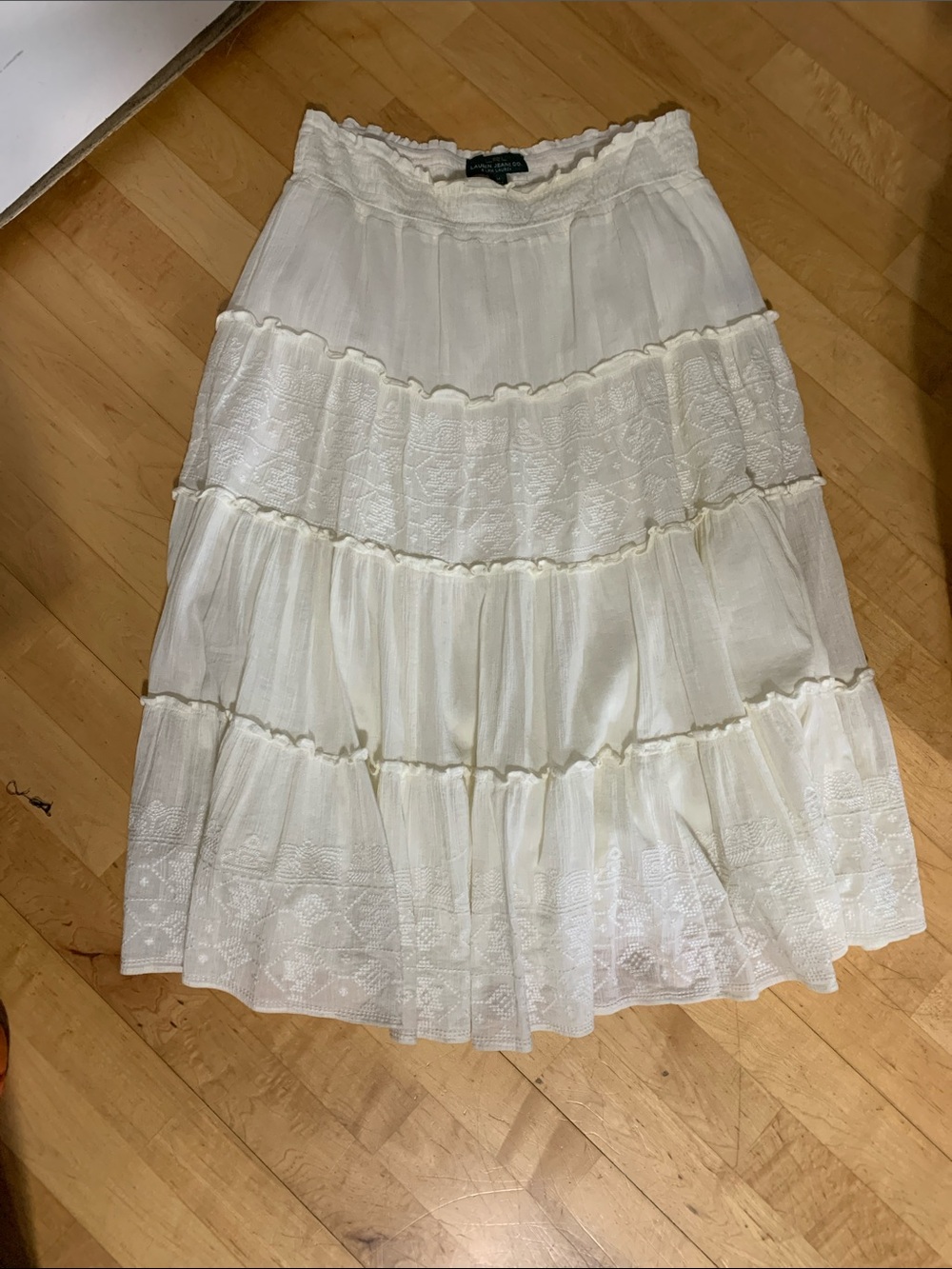 Ralph Lauren Boho Tiered White Women's Skirt